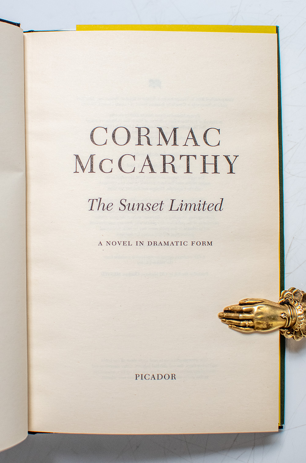 The Sunset Limited: A Novel in Dramatic Form.