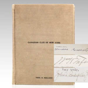 Autograph Album Containing Letters Signed by Theodore Roosevelt, William H. Taft, John D. Rockefeller Jr., and Others.