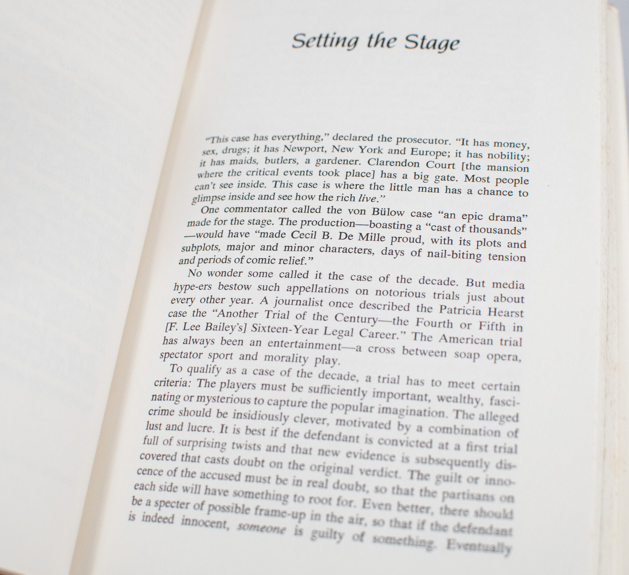 Reversal of Fortune: Inside the von Bülow Case.