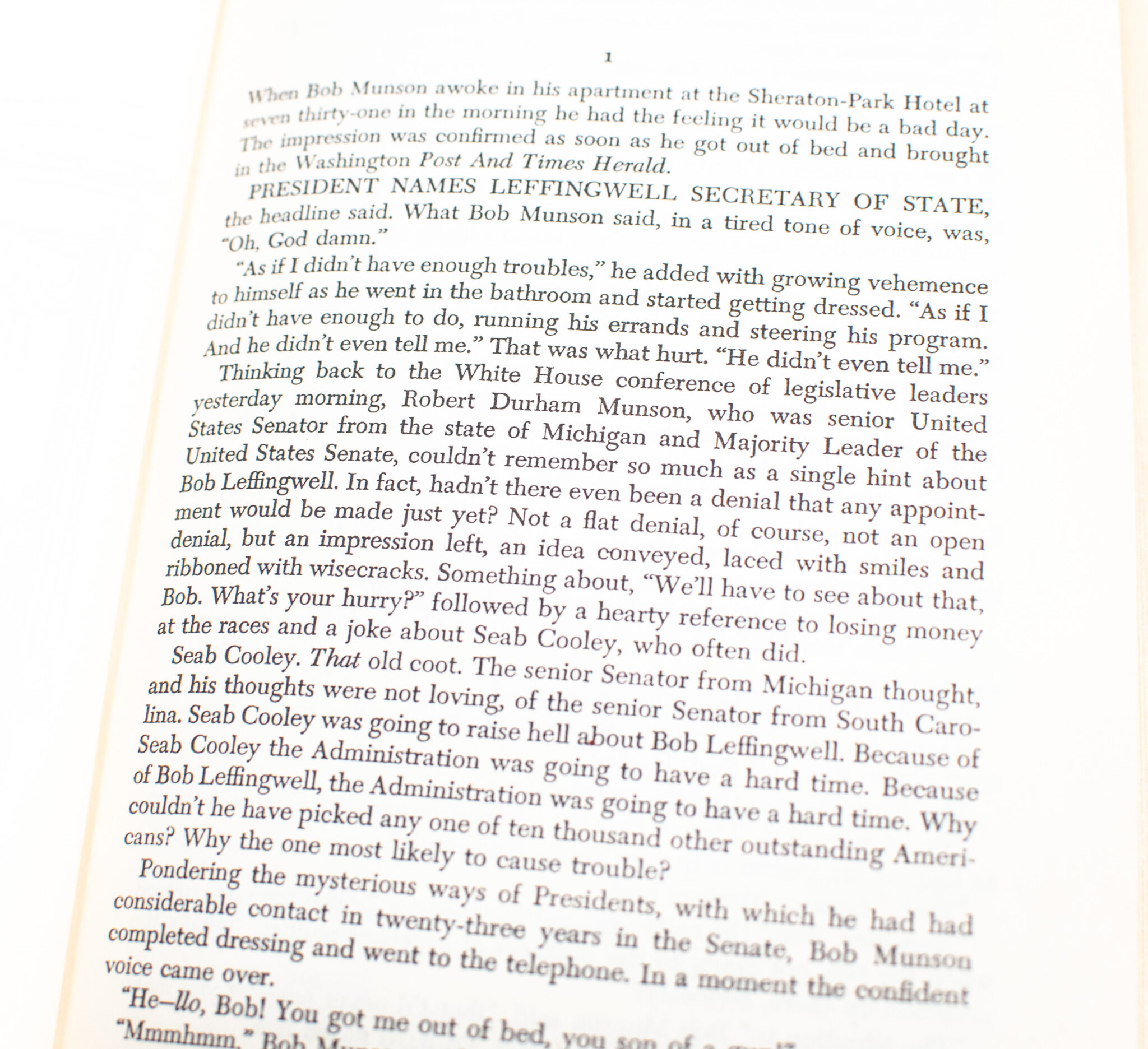 Advise and Consent: A Novel of Washington Politics.