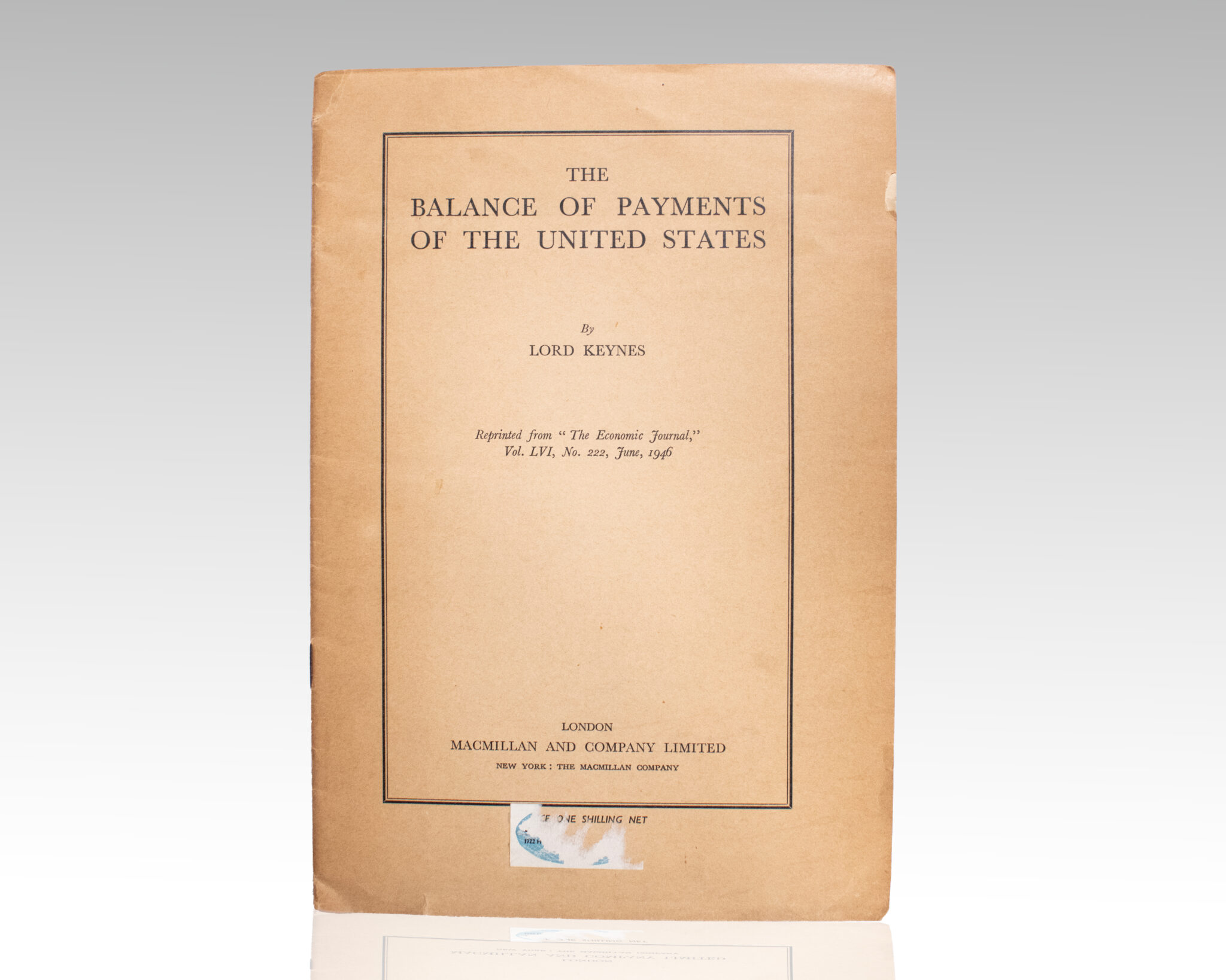 The Balance of Payments of the United States.