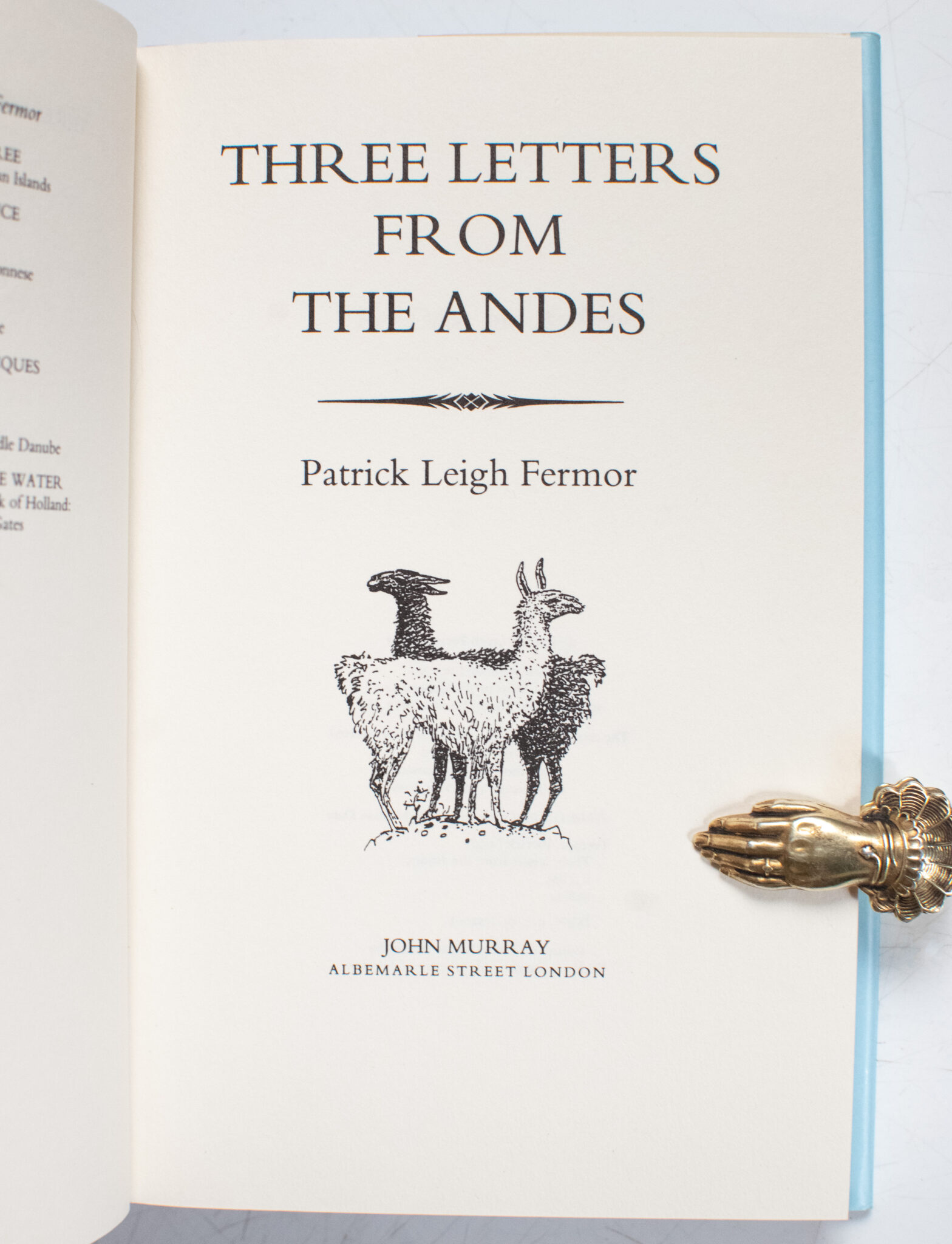 Three Letters From the Andes.