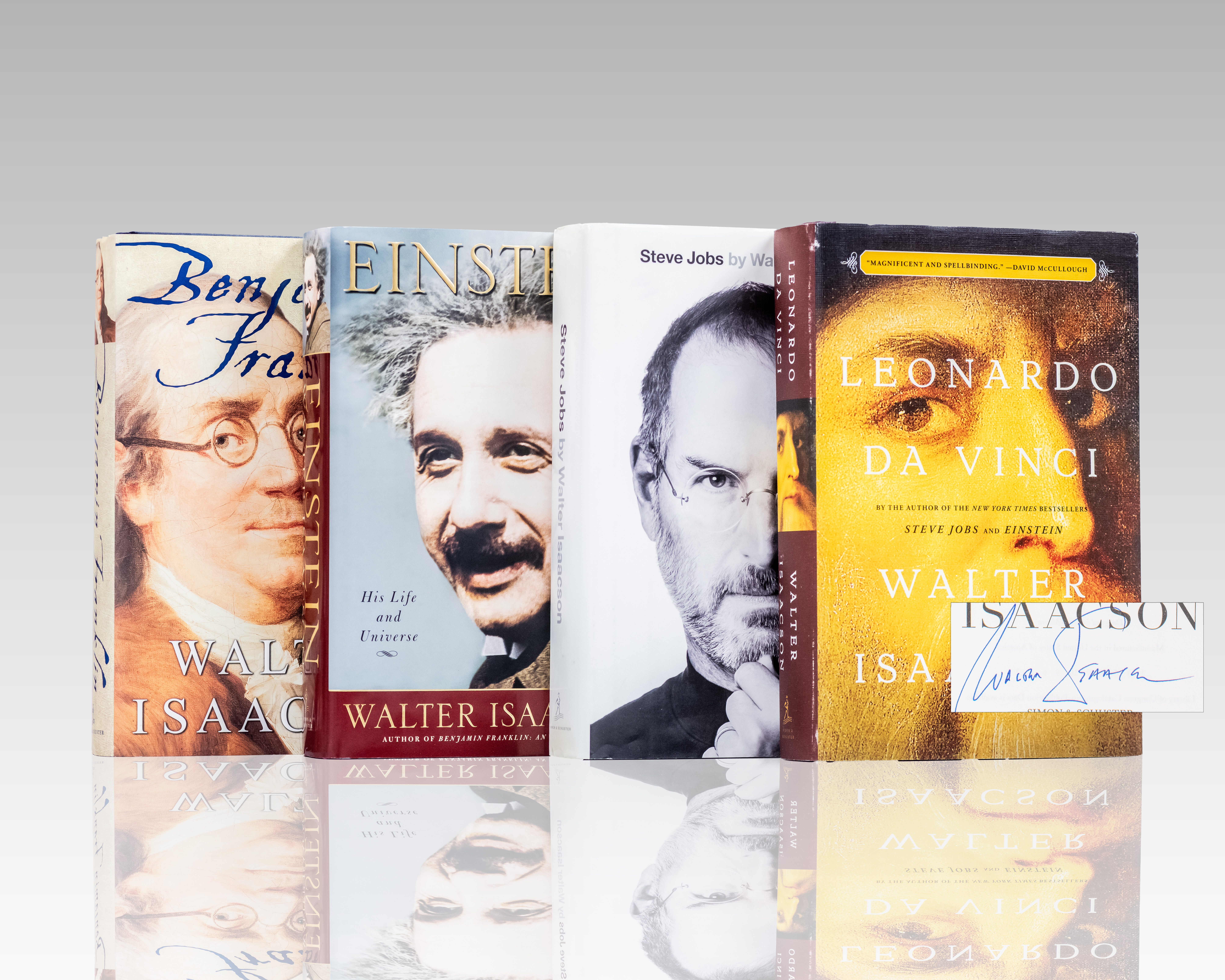 The Genius Biographies: Benjamin Franklin, Einstein, Steve Jobs, and Leonardo da Vinci.