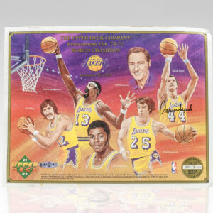 Jerry West Signed Los Angeles Lakers Upper Deck Limited Edition Collector Series 1991-92 Autograph Sheet.