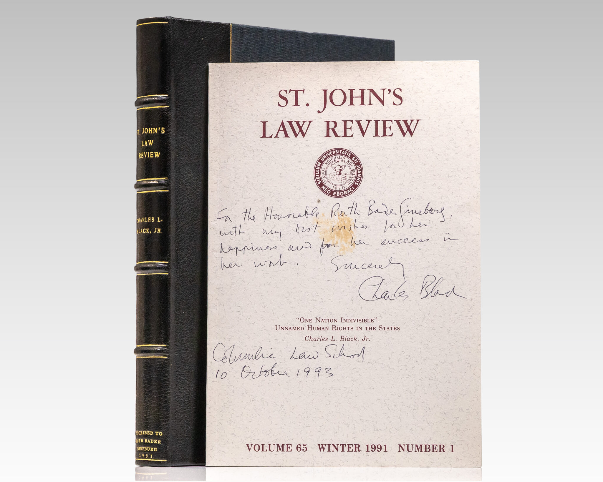 St. John’s Law Review; “One Nation Indivisible”: Unnamed Human Rights in the United States.