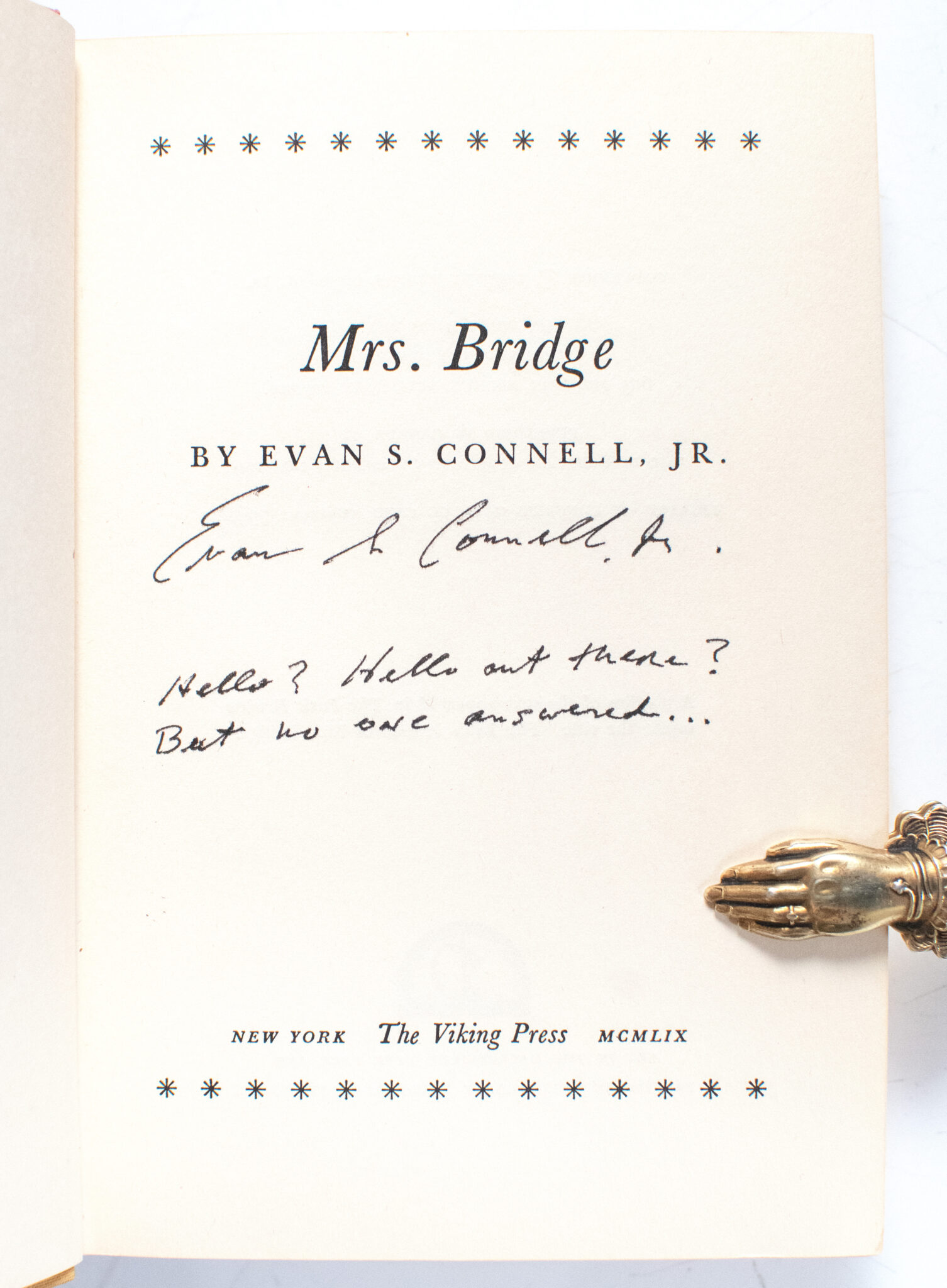 Mrs. Bridge and Mr. Bridge.