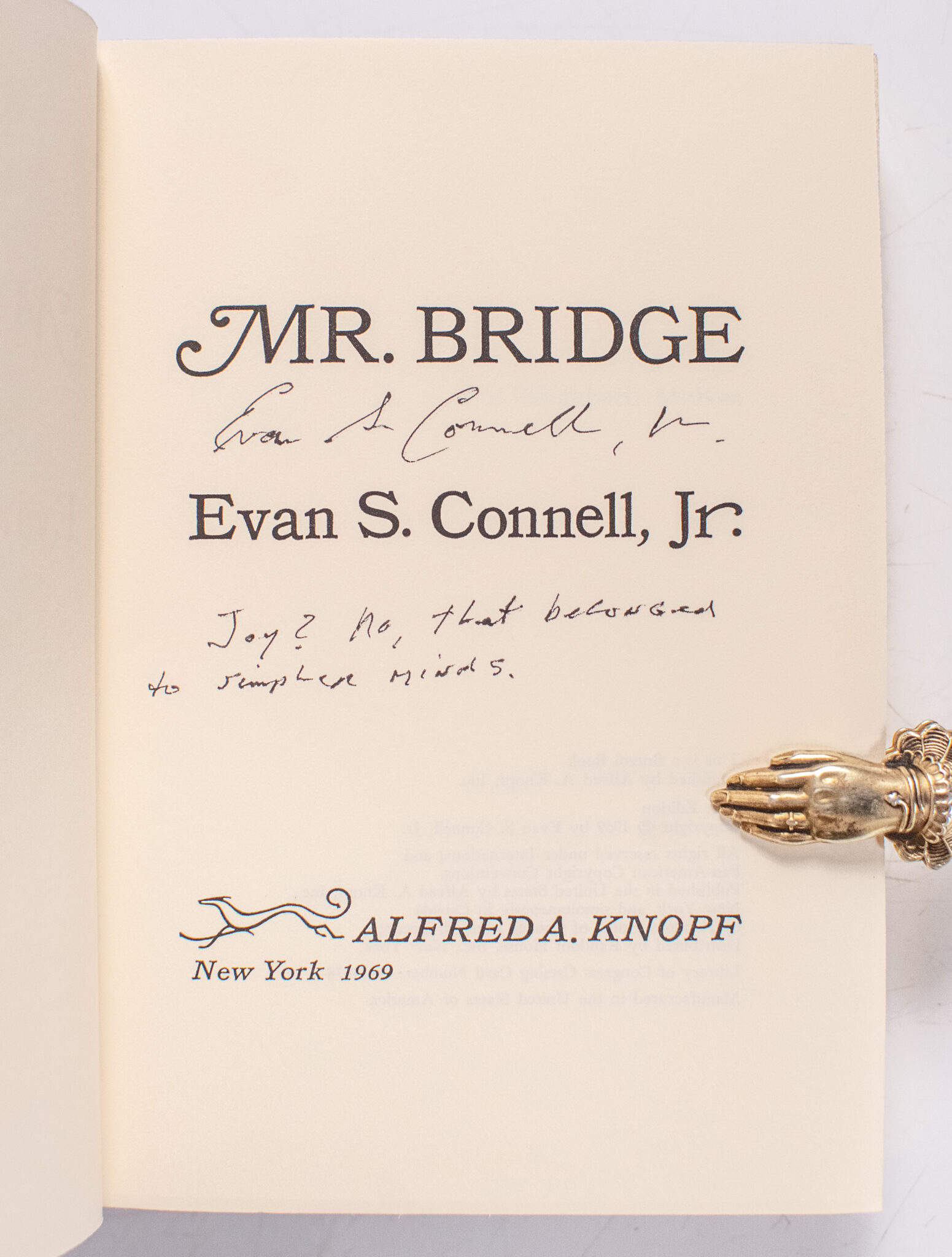 Mrs. Bridge and Mr. Bridge.