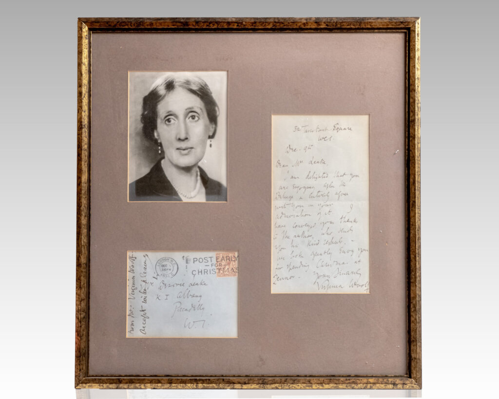 Virginia Woolf Autograph Letter Signed.
