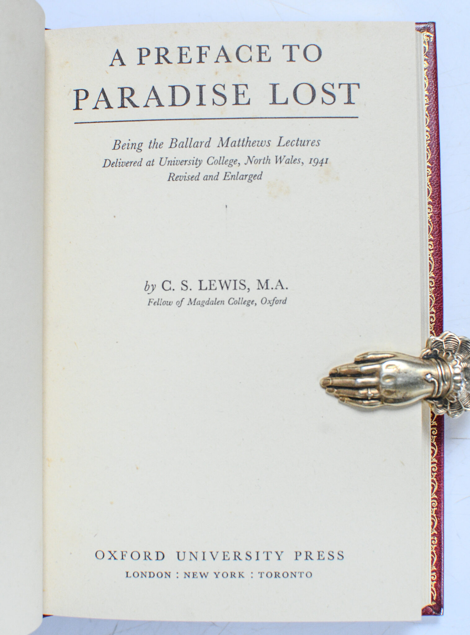 A Preface to Paradise Lost.