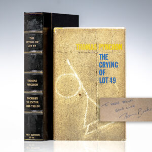 First edition of The Crying of Lot 49;; inscribed by Thomas Pynchon to his editor Herb Yellin.