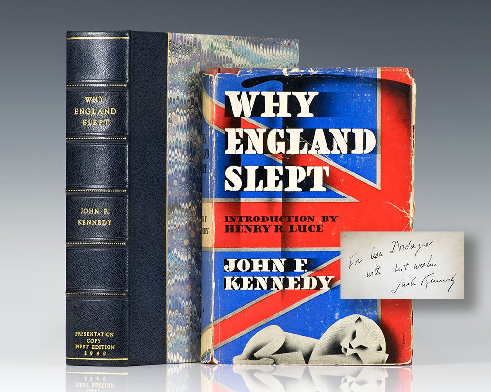 First edition of Why England Slept signed by John F. Kennedy