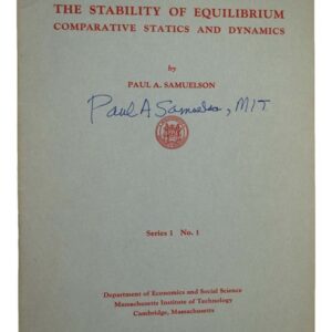 The Stability Of Equilibrium: Comparative Statics And Dynamics