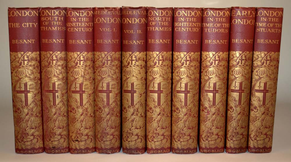 The Survey of London. Complete in 10 volumes: Mediaeval London; Historical & Social; Ecclesiastical; London in the Time of the Tudors; London in the Time of the Stuarts; London in the Eighteenth Century; London in the Nineteenth Century