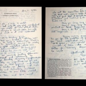 Two Page Autograph Letter Signed: Thornton Wilder.