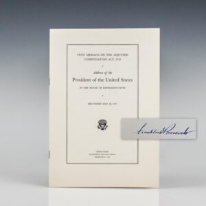 Veto message on the Adjusted Compensation Act, 1935: Address of the President of the United States in the House of Representatives, Delivered May 22, 1935