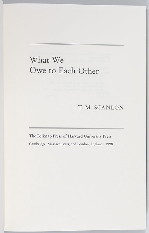 What We Owe to Each Other