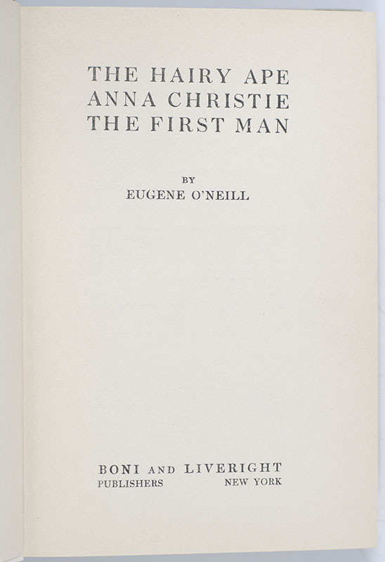 The Hairy Ape, Anna Christie, The First Man. - Image 3
