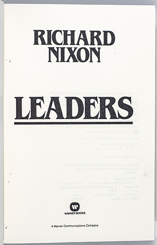 Leaders: Profiles and Reminisces of Men Who Have Shaped the Modern World