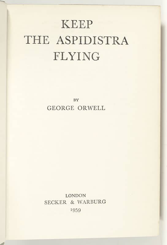 Keep the Aspidistra Flying