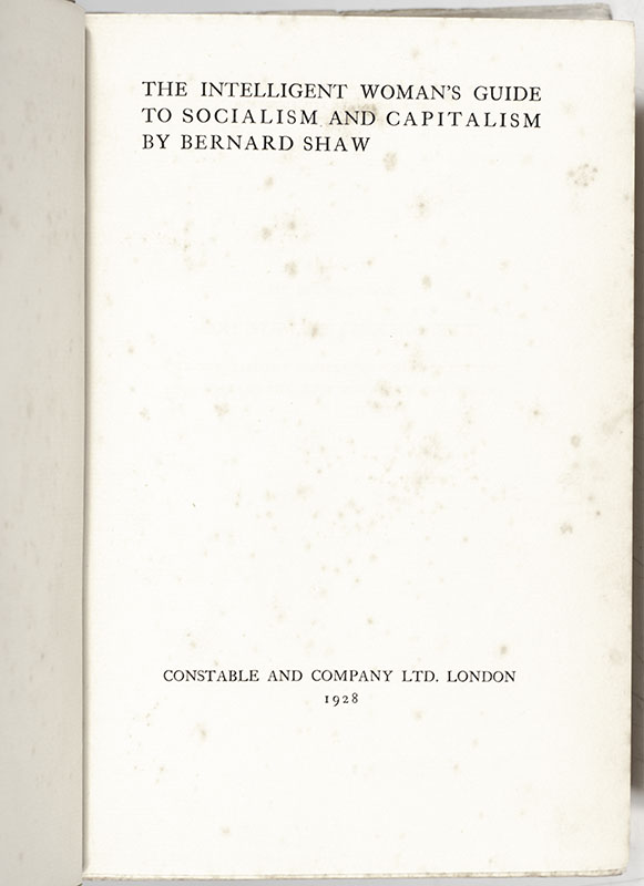 The Intelligent Woman's Guide to Socialism and Capitalism