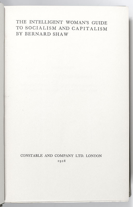 The Intelligent Woman's Guide to Socialism and Capitalism