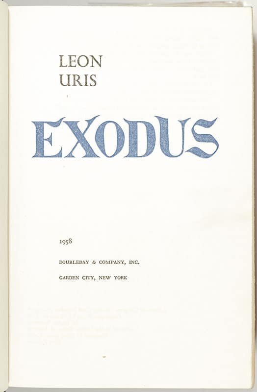 Exodus: A Novel of Israel