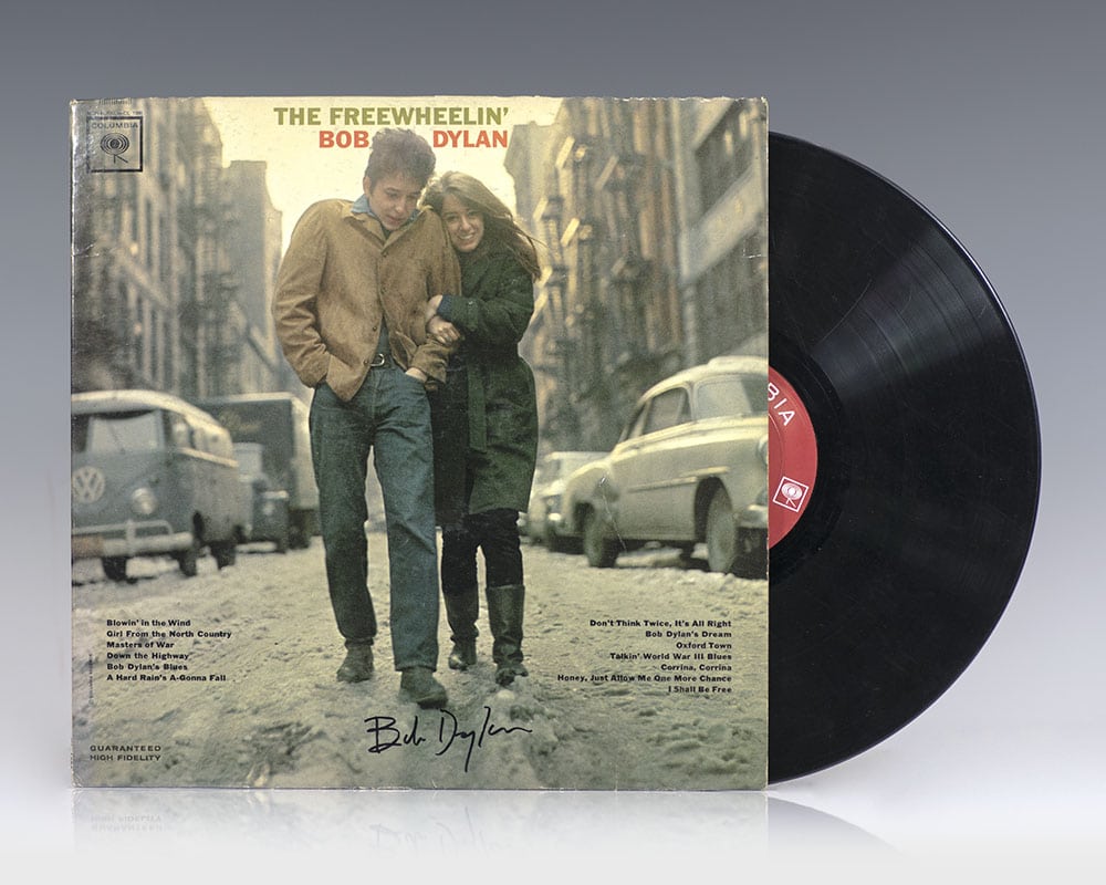The Freewheelin Bob Dylan; signed by Bob Dylan