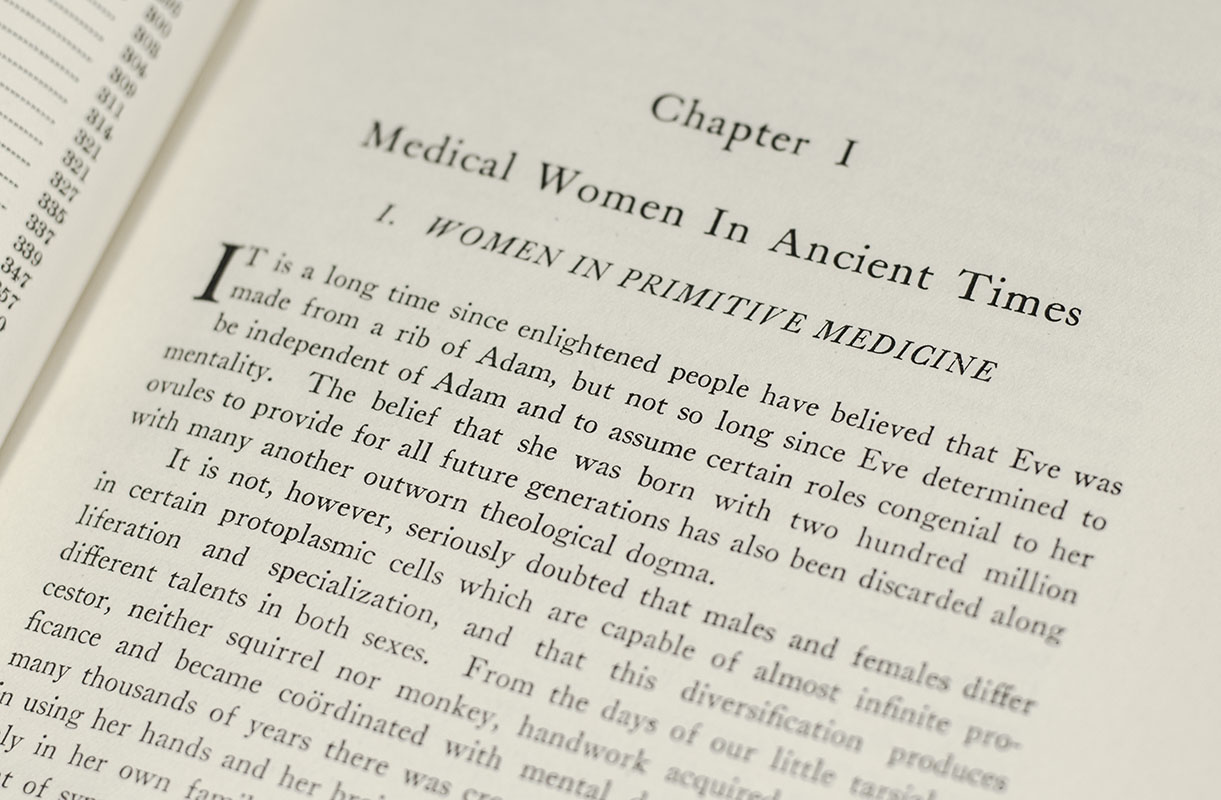 A History Of Women In Medicine: From The Earliest Times To The Beginning Of The Nineteenth Century.