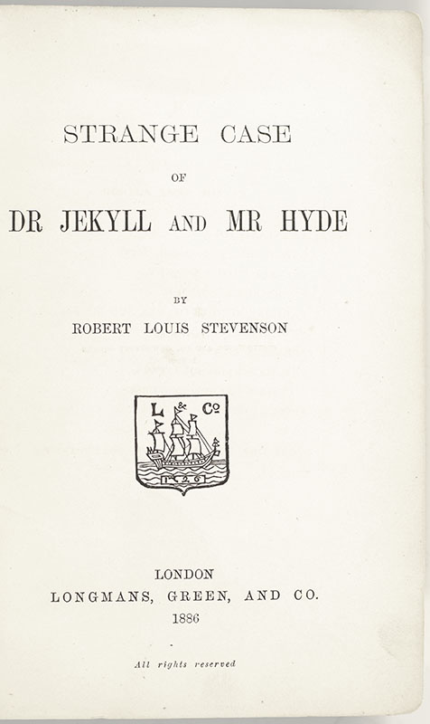 Strange Case of Dr. Jekyll and Mr. Hyde.