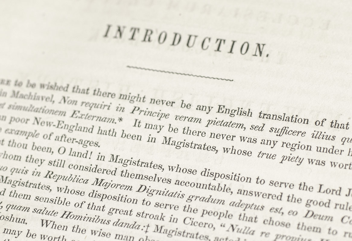 Magnalia Christi Americana; or, The Ecclesiastical History of New-England, from its First Planting, in the Year 1620, unto the Year of Our Lord 1698. In Seven Books., In Two Volumes, with an Introduction and Occasional Notes, and Translations of the Hebrew, Greek, and Latin Quotations.