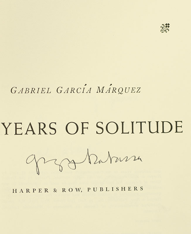 One Hundred Years of Solitude.