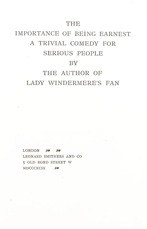 The Importance of Being Earnest: A Trivial Comedy for Serious People. - Image 4
