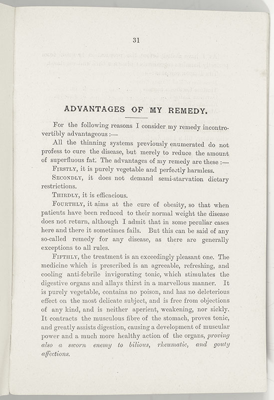 Corpulency and the Cure.