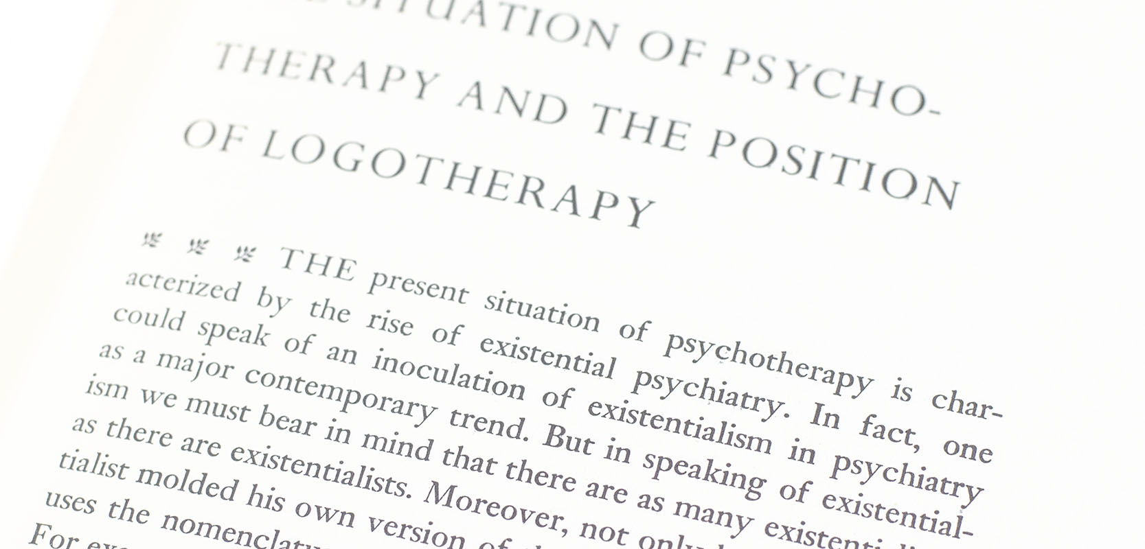 The Will To Meaning: Foundations and Applications of Logotherapy.