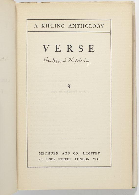 A Kipling Anthology: Verse. - Image 5