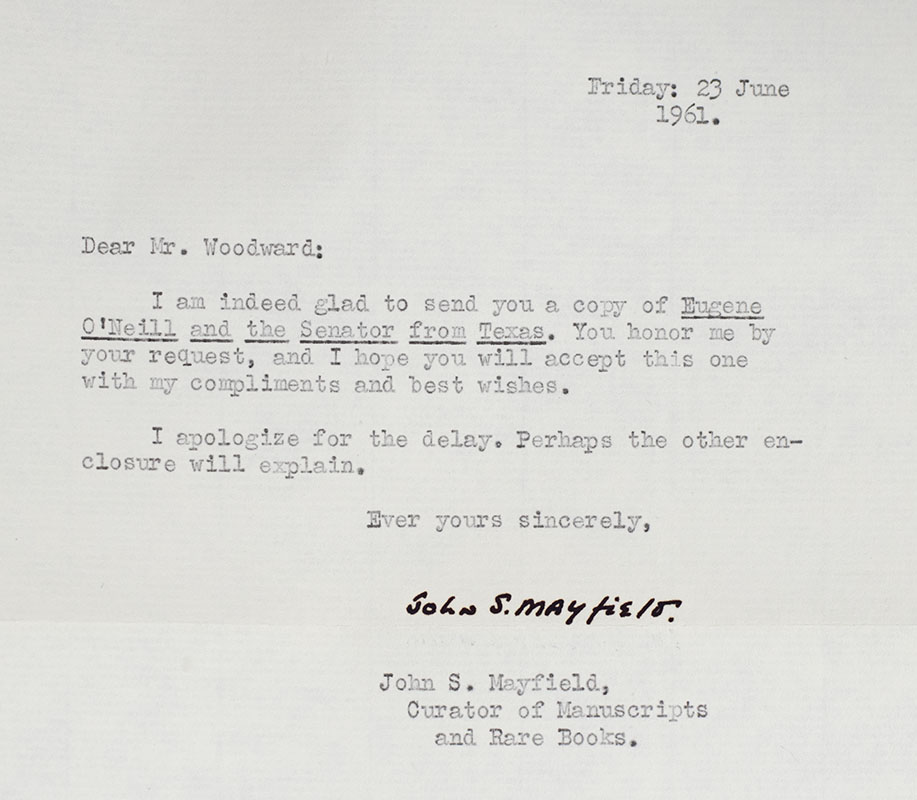 Eugene O'Neill and the Senator From Texas.