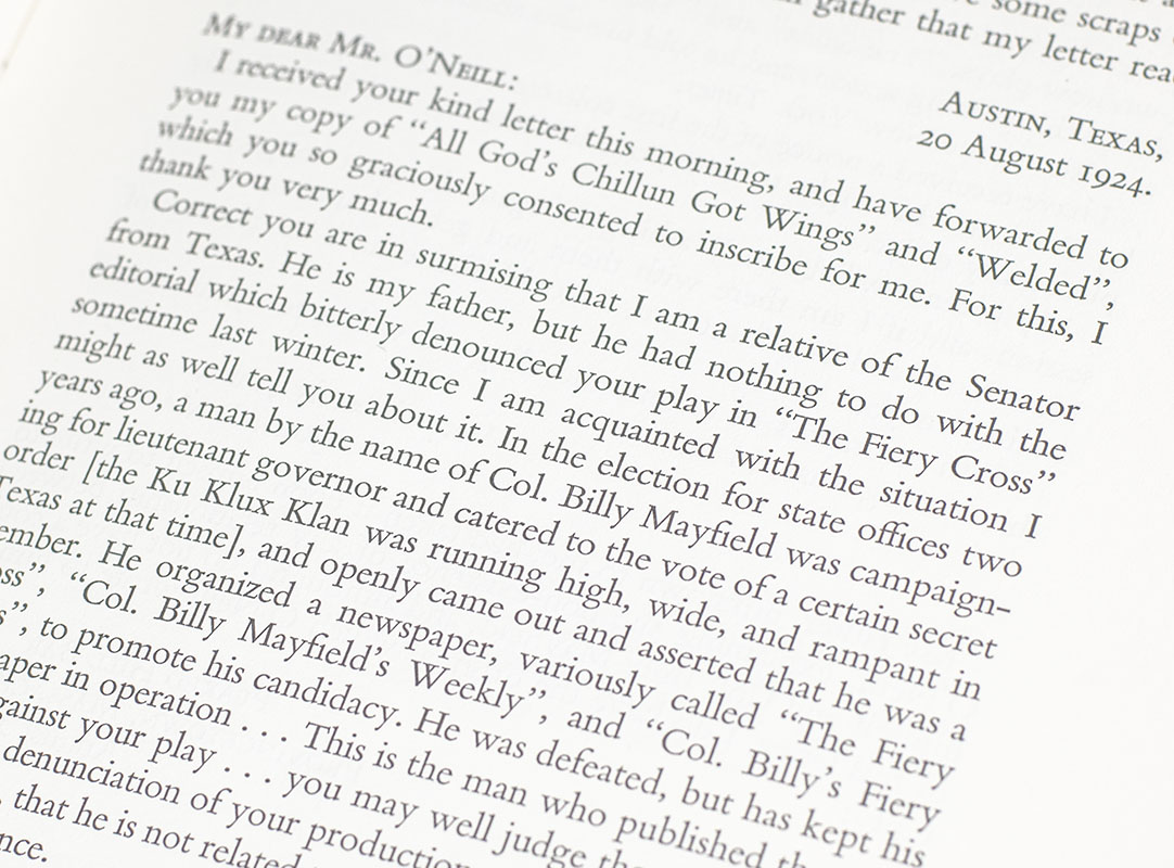 Eugene O'Neill and the Senator From Texas.