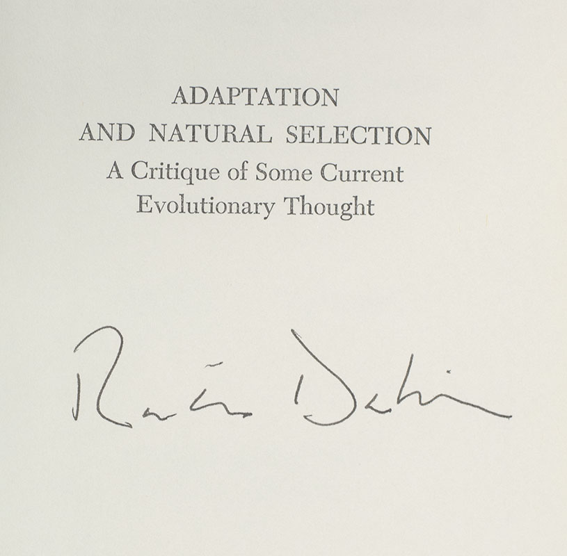 Adaptation and Natural Selection: A Critic of Some Current Evolutionary Thought.