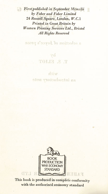 Introducing James Joyce: A Selection of Joyce's Prose. - Image 3