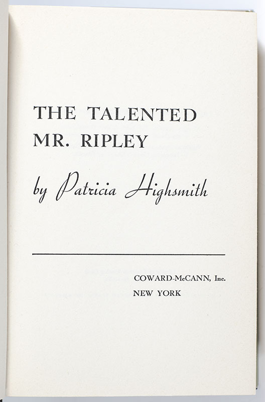 The Talented Mr. Ripley.
