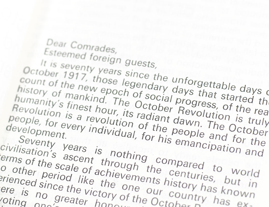 October and Perestroika: the Revolution Continues.