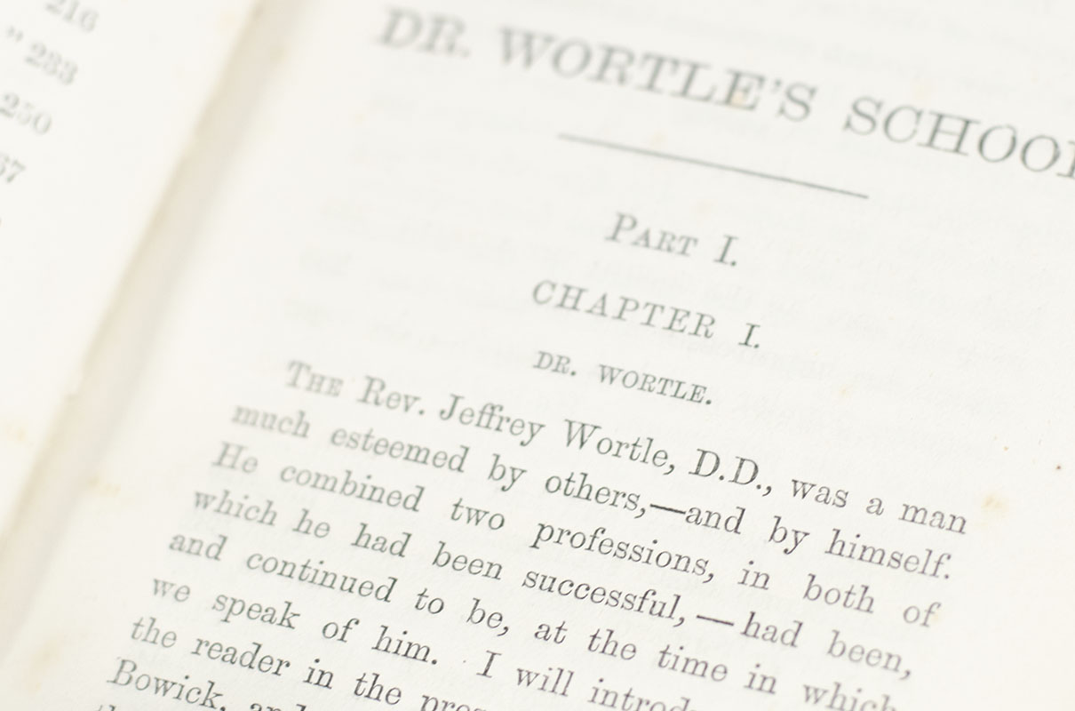 Dr. Wortle's School. A Novel. - Image 3