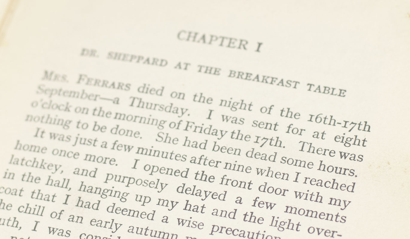 The Murder of Roger Ackroyd.