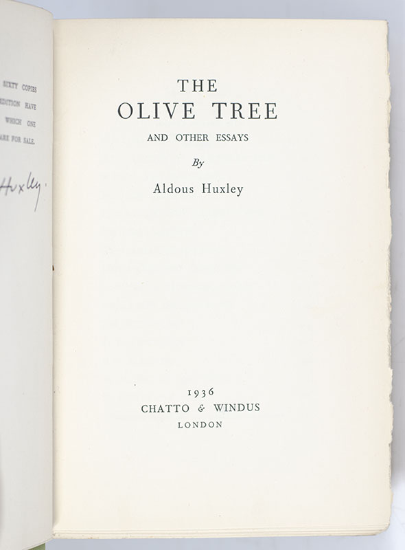 The Olive Tree and Other Essays. - Image 3