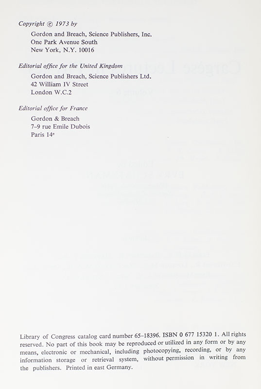 Cargèse Lectures in Physics, volume 6