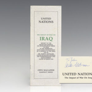 The Impact of War on Iraq: Report to the Secretary-General on Humanitarian Needs in Iraq in the Immediate Post-Crisis Environment by a Mission to the Area Led by Mr. Martti Ahtisaari, Under-Secretary-General for Administration and Management, Dated 20 March 1991.