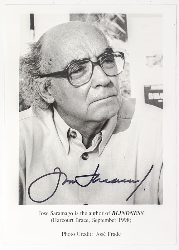 Jose Saramago Signed Photograph.
