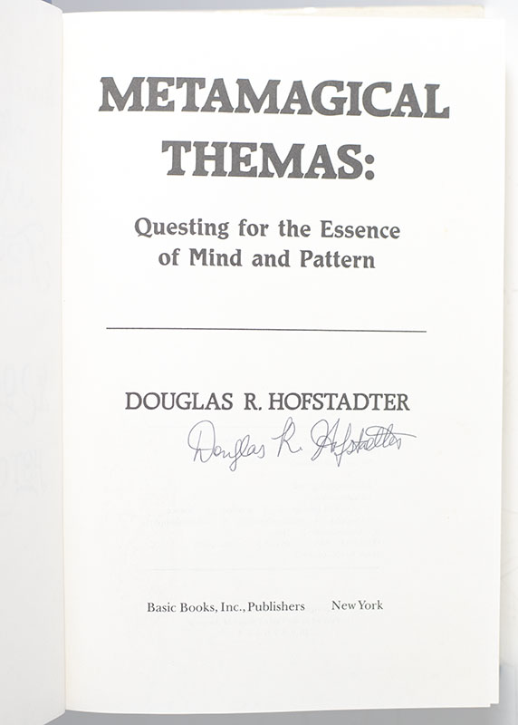 Metamagical Themas: Questing for the Essence of Mind and Pattern.