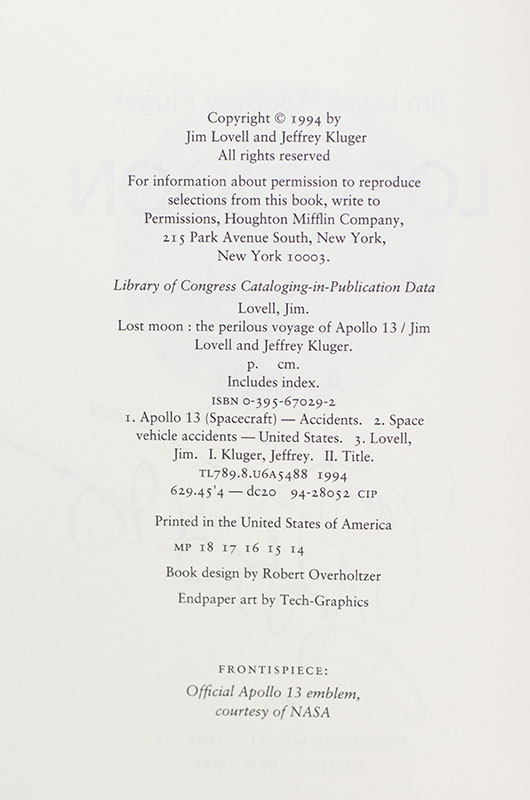 Lost Moon. The Perilous Voyage of Apollo 13.