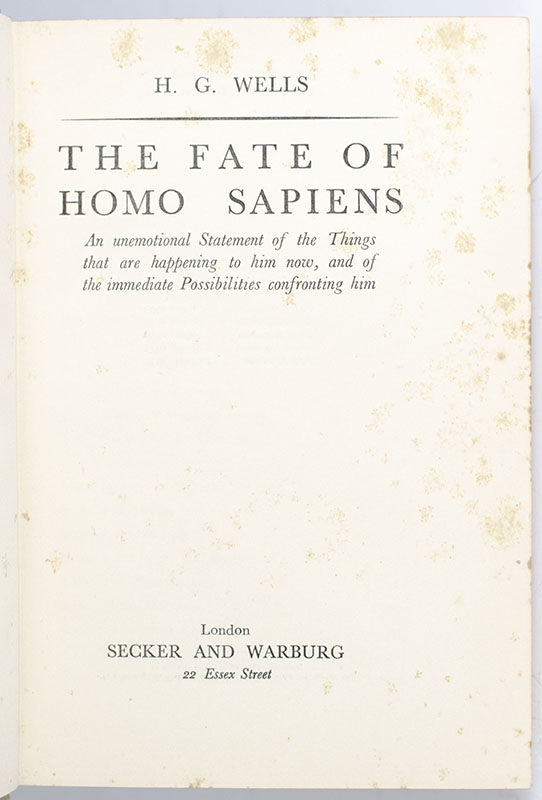 The Fate of Homo Sapiens.